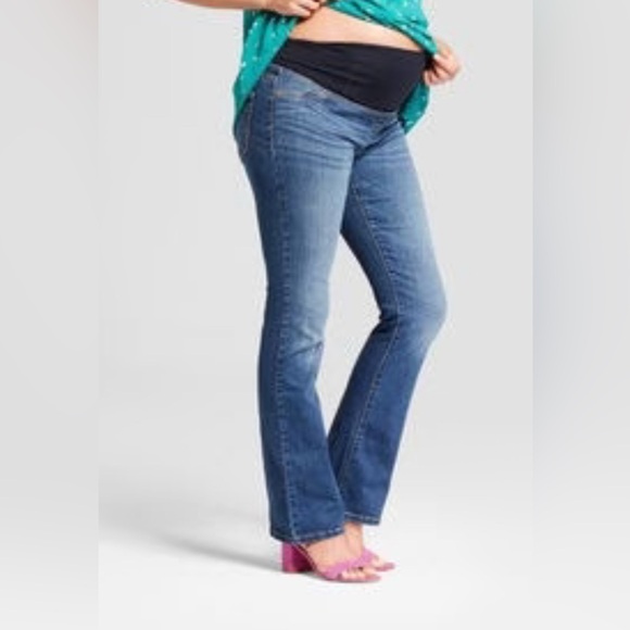 Isabel Maternity by Ingrid & Isabel Blue Boot Cut Jeans - Picture 2 of 15